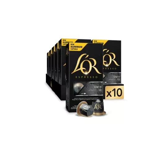 L'OR Espresso Cápsulas de Café Onyx, Intensidad 12