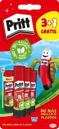 Pritt Barra Adhesiva, pegamento infantil seguro para niños para manualidades