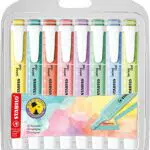 Rotulador stabilo fluorescente swing cool pastel estuche de 8 unidades colores surtidos