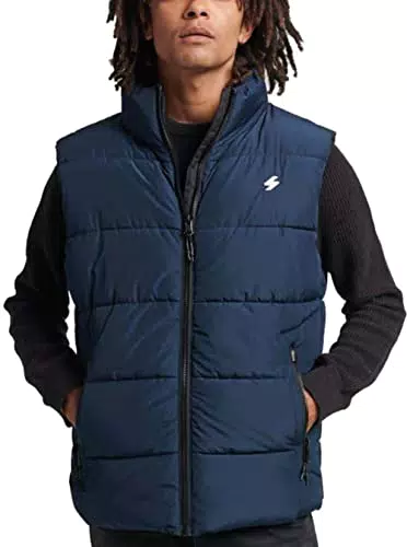 Superdry Sports Buffer Gilet Down Vest, Azul Oscuro