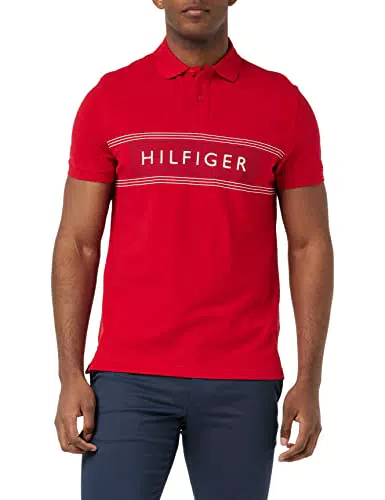 Tommy Hilfiger Hombre Polo de Manga Corta RBW Regular Fit