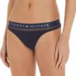 Tommy Hilfiger Mujer String Tanga, Azul, S
