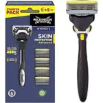 Wilkinson Sword Hydro 5 Skin Protection Advanced - Maquinilla con 5 Recambios con Bandas Lubricantes de Mentol para Pieles Sensibles - Cabezal Ajustable con Tecnología Shock Absorb