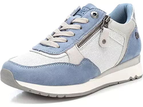 XTI - Zapatilla Cierre de Cremallera para Mujer, Color: Azul