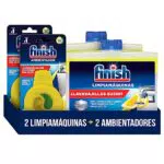 Finish Limpiamáquinas para Lavavajillas, Limpiador Líquido 2 Unidades + Finish Ambientador para Lavavajillas