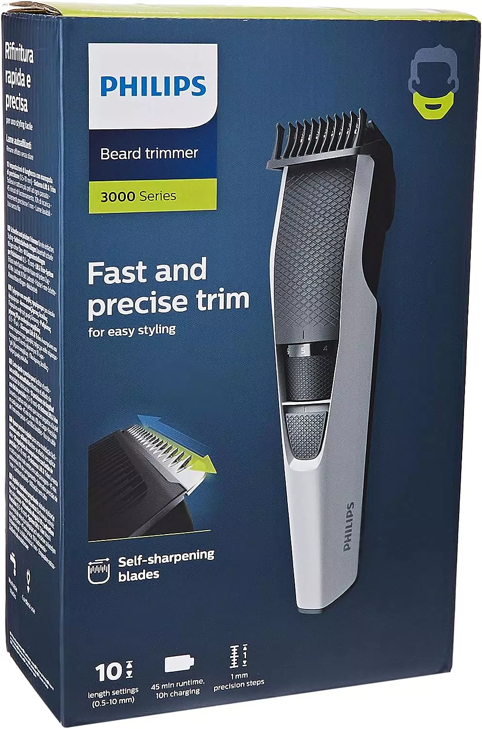Philips Beardtrimmer Serie 3000, Barbero Recortadora de Barba con Tecnología Lift & Trim