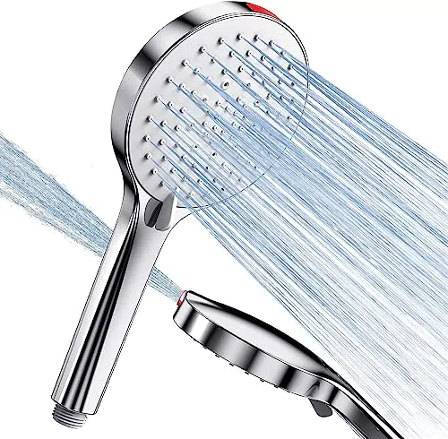 Alcachofa de Ducha Alta Presion - SREWOHS Antical Alcachofa Ducha Ahorro de Agua cabezal de ducha extraíble con 5 modos，Potente modo de chorro para limpiar baños