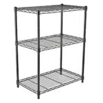 Amazon Basics 3 baldas estrechos, Negro, 34.04 D x 58.9 W x 76.2 H cm