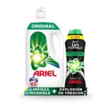 Ariel Detergente Lavadora Liquido 65 Lavados, Jabon Original + Lenor Unstoppables Potenciador De Fragancia De Ariel Para El Lavado 510g