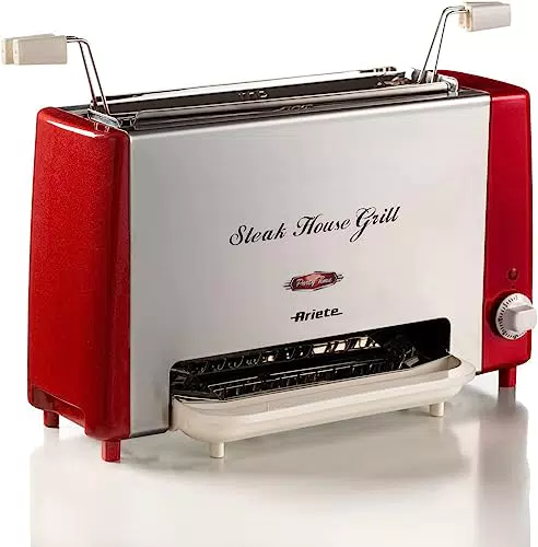 Ariete 730 Grill eléctrico, cocción vertical, redue grasas y el humo