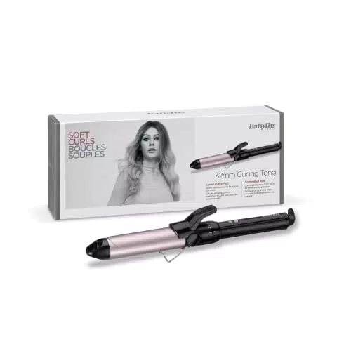 BaByliss C332E Tenacilla de pelo de 32 mm, 10 ajustes de temperatura