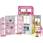 Barbie Casa de 2 pisos con accesorios de juguete, regalo para niñas y niños +3 años