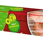 Bayeco - Papel Film Transparente - Gran adherencia - Estuche con sierra de corte - Apto para contacto con alimentos - Color transparente - Rollo papel film cocina de 100 metros