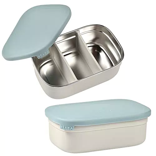Béaba Lunchbox para niños, fiambrera, Bento, fiambrera en acero inoxidable