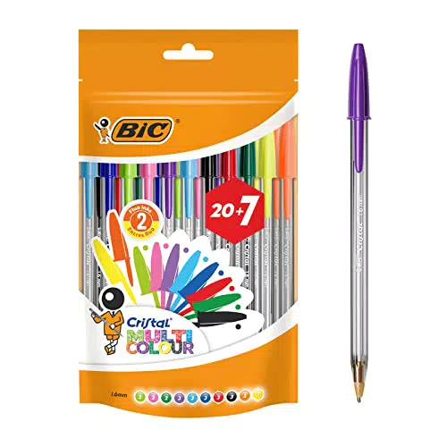 BIC Cristal Multicolour Bolígrafos Punta Ancha Colores Surtidos