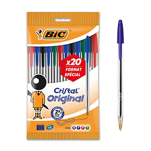 BIC Cristal Original Bolígrafos Punta Media Colores Surtidos