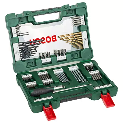 Bosch 91 uds. Set de brocas y puntas de atornillar de titanio V-Line