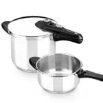 BRA Vitesse - Set duo ollas a presión, Metal, Plata