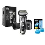 Braun Series 9 Pro Afeitadora Eléctrica Hombre, Máquina de Afeitar Barba Prolift 9466cc con Centro de Limpieza y Carga 5en1 + Cabezal 4en1 + 2 Cartuchos Recarga Braun Clean & Renew