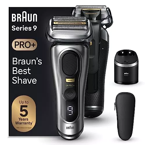 Braun Series 9 Pro+ Afeitadora Eléctrica Hombre, Máquina de Afeitar Barba