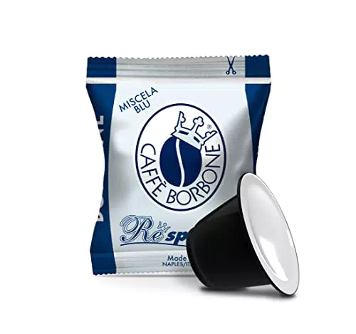 CAFFÈ BORBONE Café Respresso, Mezcla Azul - 100 Cápsulas - Compatibles con las Cafeteras de uso doméstico Nespresso*