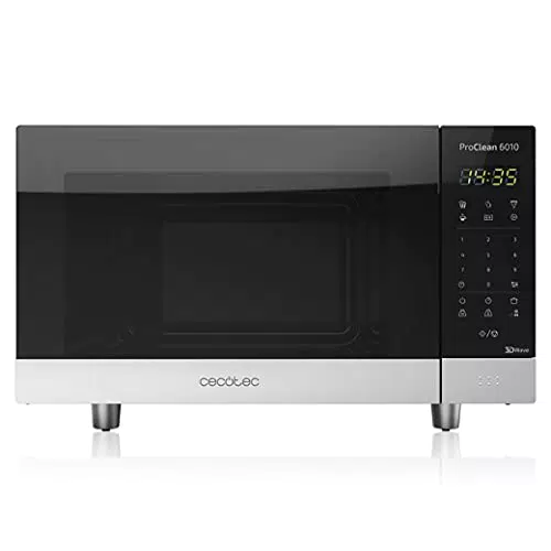 Cecotec Microondas negro ProClean 6010. 800 W, Capacidad de 23 Litros