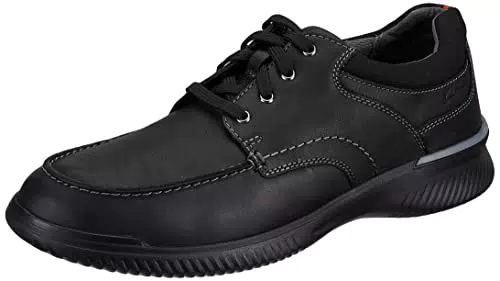Clarks Donaway Edge, Oxford Hombre, Black Leather