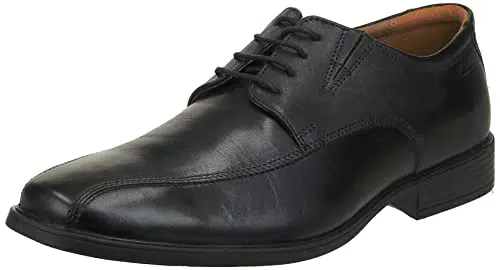 Clarks Tilden Walk, Zapatos para Hombre Black Leather