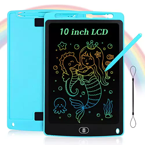 Coolzon Tabla gráfica LCD de escritura de 10 pulgadas con pantalla de color