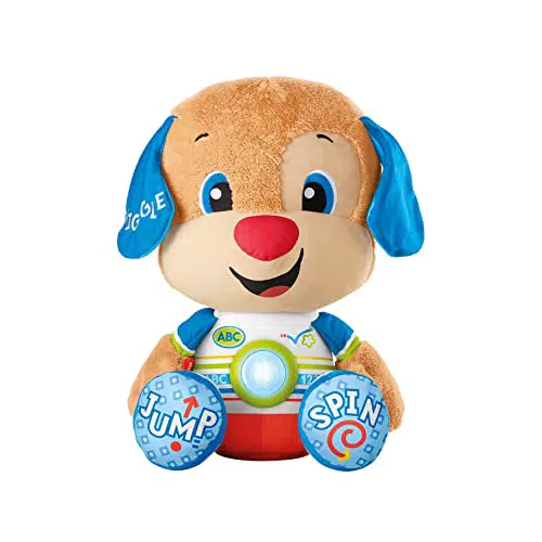 Fisher-Price Ríe y Aprende Perrito grande de juguete con sonidos