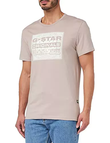 G-Star RAW Bandana T-Shirt, Camisetas para Hombre, Púrpura