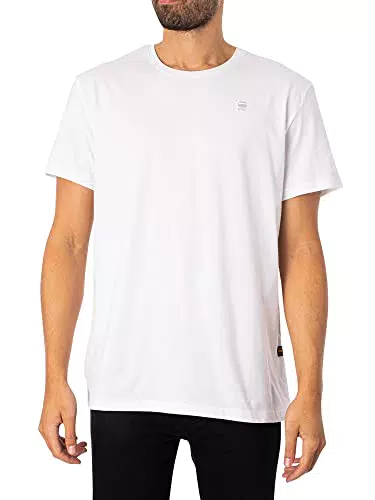 G-Star Raw Base-S T-Shirt para Hombre, Blanco, M