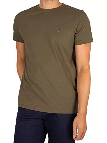 GANT Original SS T-Shirt Camiseta, Racing Green, M para Hombre