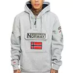 Geographical Norway GYMCLASS Men - Sudadera De Bolsillo Canguro para Hombre - Sudadera con Logo para Hombre - Sudadera con Capucha De Manga Larga - Sudadera Sport Regulier