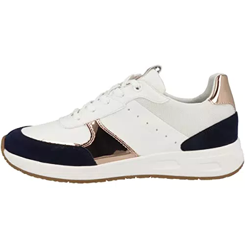 Geox D Bulmya, Zapatillas Mujer, Optic White Navy