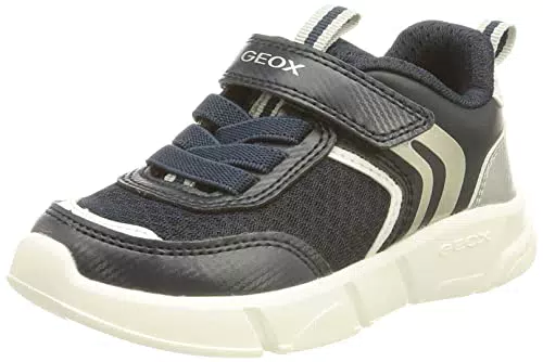 Geox J Aril Boy A, Sneakers Niños, Multicolor Navy Silver