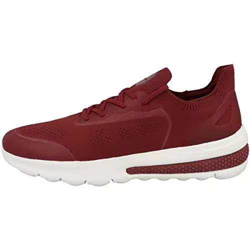 Geox U Spherica Actif, Zapatillas Hombre, Rojo, Ancho