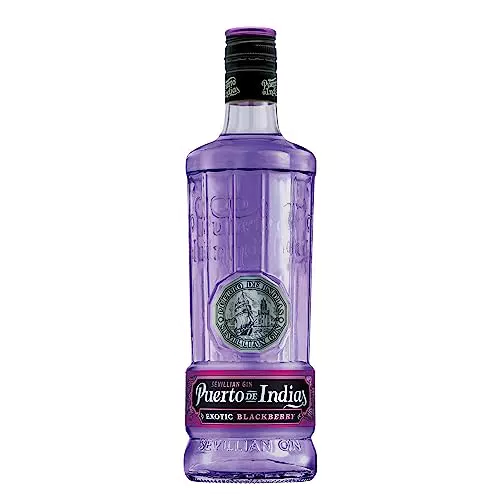 Gin Puerto de Indias - BlackBerry Premium Gin - Ginebra Premium de Mora - 70 cl - 37.5%