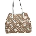 Guess Vikky Large Tote, Bag Women, Logotipo de café con Leche/Blanco