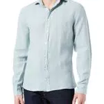 Hackett London Garment DYED Linen K Camisa, Duck Egg