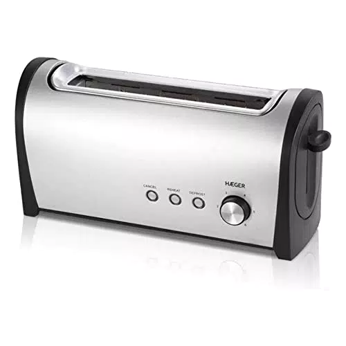 HAEGER Desayuno - Tostadora Multifunción con 1000W de Potencia - Exterior en INOX