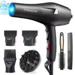 Happygoo Secador Pelo Profesional Iónico 2400W Secadores de Pelo iones Motor AC 3 Temperaturas 2 Velocidades