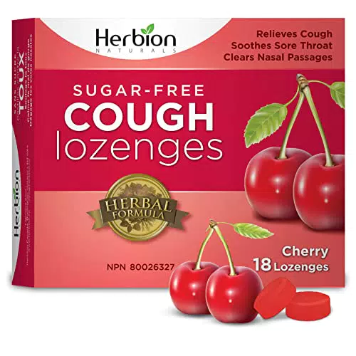 Herbion Naturals Pastillas para la tos sin azúcar con sabor natural a cereza
