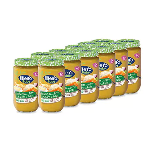 Hero Baby-Tarritos de Zanahorias con Arroz en Caldito de Pollo