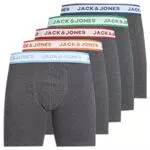 Jack & Jones Jacmilo Boxer Cartas 5 Pack, Color Gris Oscuro