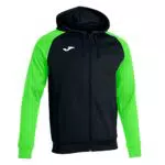 Joma Academy IV Sudadera con Capucha, Hombre, Negro-Verde Fluor