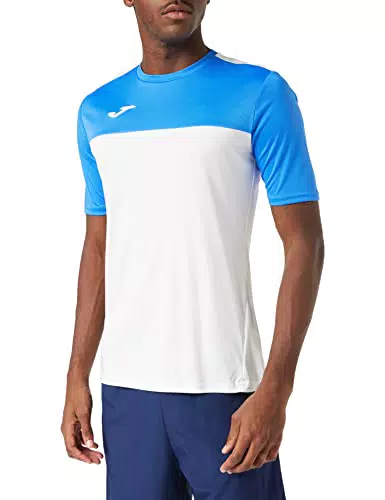 Joma Winner Camisetas Equip. M/C, Hombre, Blanco Royal
