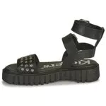 KICKERS Ventilador de Kick, Sandalia Mujer, Negro