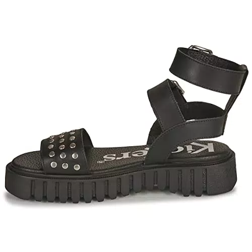 KICKERS Ventilador de Kick, Sandalia Mujer, Negro