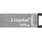 Kingston DataTraveler Kyson Unidad Flash USB3.2, 128GB-con Elegante Carcasa metálica sin capuchón